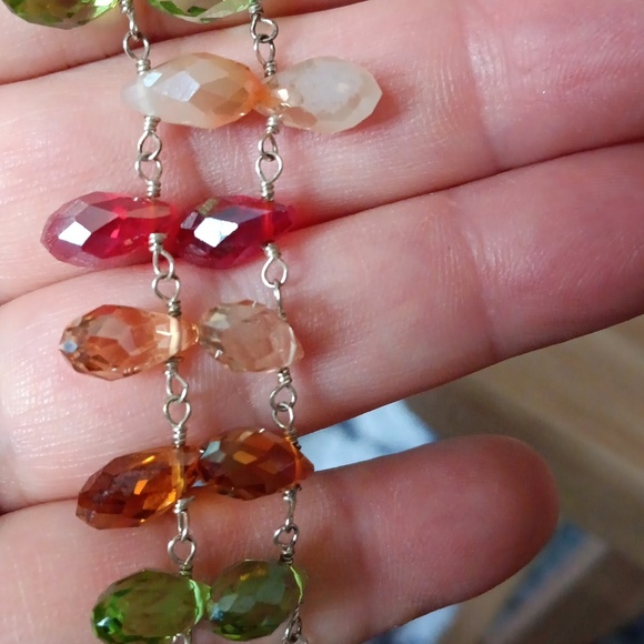 Sparkle Tassel Necklace Bold Colors - Picture 8 of 9